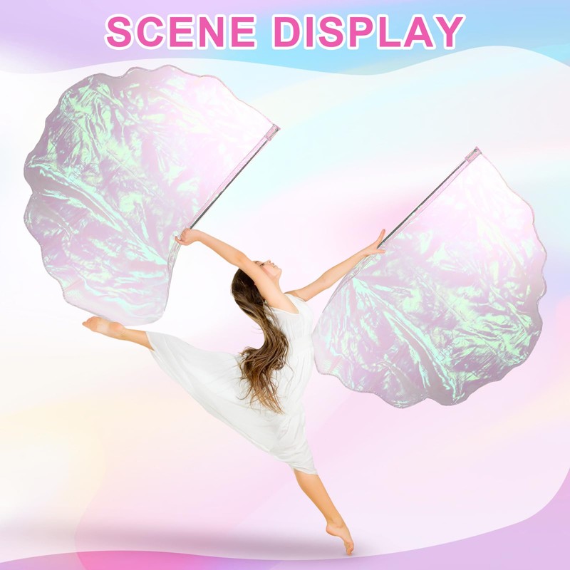 HunnmingRe 4 Set Worship Flags for Dance Praise Church Flags