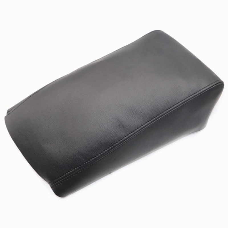 NLQR Center Console Lid Replacement Armrest Cover Microfiber Leather Black
