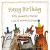 Alex Clark Happy Birthday From the Cats Foil Card