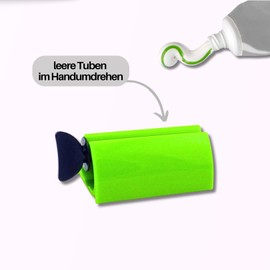 homiez Tube Empty Set of 2 - Tube Squeezer for Toothpaste, Creams, Hair Colour & Colour Tubes - Tube Press for All Tubes - Empty Completely & Save Money - Easy to Use - (Lime)