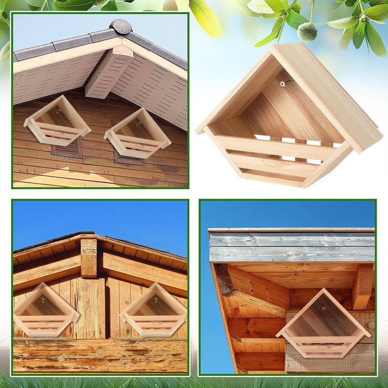 DoubleFill 2 Pcs Cedar Dove Nesting Box Dove House Nest