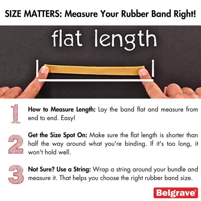 Belgrave, Rubber Bands, Size 64, 89 x 6mm, 100gm, in