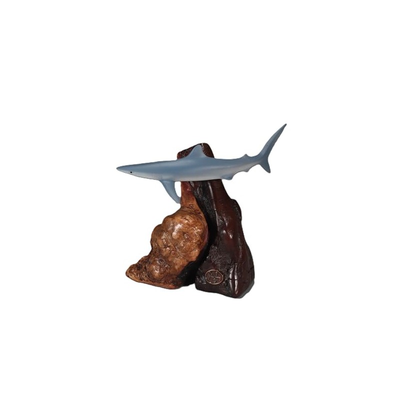 Blue Shark by John Perry 6in Long Sculpture Airbrushed on