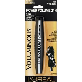 L'Oreal Paris Voluminous Power Volume 24H Mascara, 686 Black Brown, 0.33 Fluid Ounce