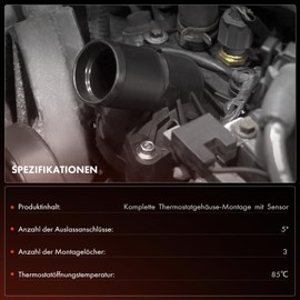 Frankberg Thermostat Coolant with Seal Compatible with 3 Series E46 318 320 2.0L 1998-2005 5 Series E39 520-530 2.0L-3.0L 1995-2003 7Series E38 728 i iL 2.8L 1995-2001 Replace# 11530398877
