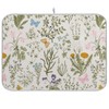 Herbs Flowers Botanical Butterfly Dish Drying Mat for Kitchen Counter