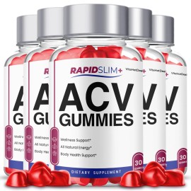 Rapid Slim ACV Gummies Supplement, RapidSlim Max Strength Formula (5 Pack)