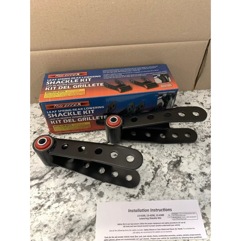 SUPERIOR 13-4100 Rear Lower Shackle Kit, 2" Drop, 2.5" Leaf
