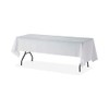 Genuine Joe Plastic Table Cover, 54" x 108', White, 6
