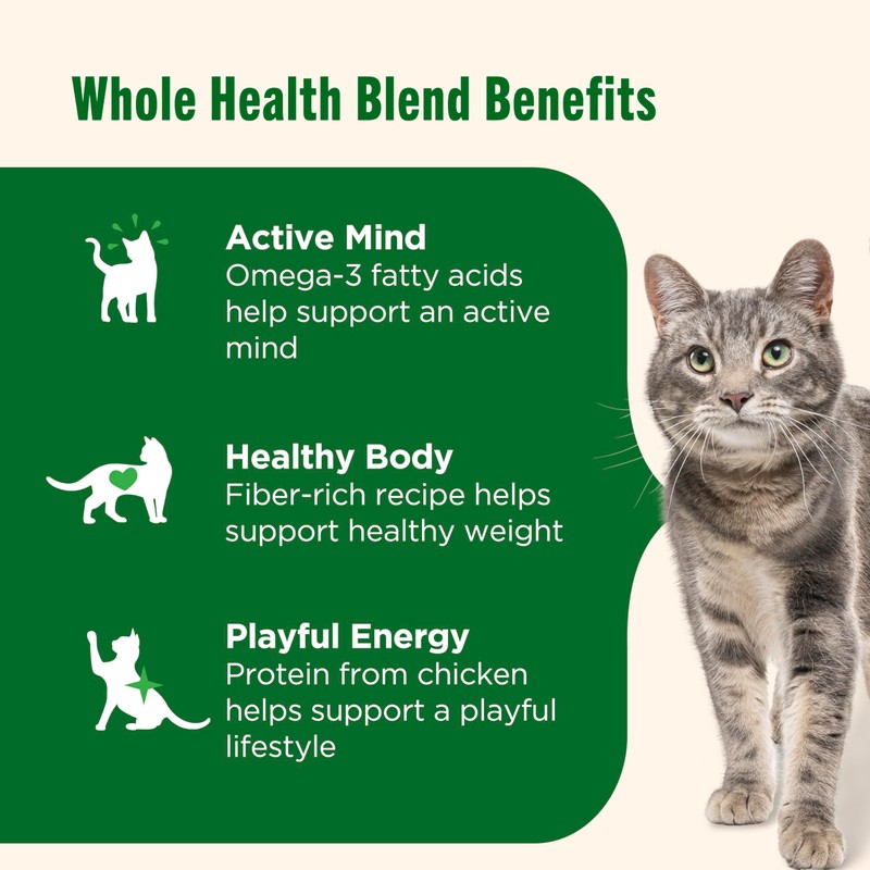 Nutrish Premium Natural Dry Cat Food, Real Chicken & Brown