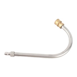 Pressure Washer Extension Curved Rod Pressure Washer Extension Wand Rod Power Washer Lance Stainless Steel and Solid Brass 1/4 Inch Quick Connect 4000PSI (U Shaped)