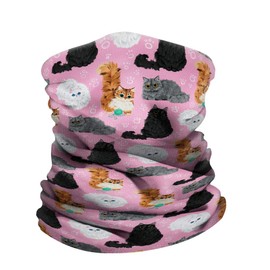WIRESTER Bandana, Headwear, Scarf for Running, Cycling, Fishing, Sports Indoor Outdoor Fashionable Wear Cats Pink