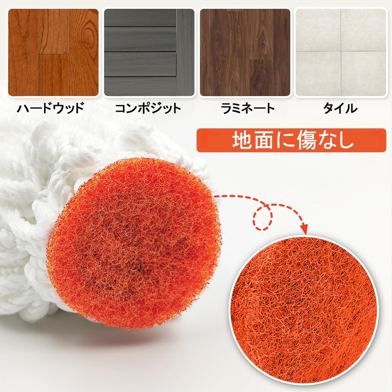 JEHONN Wet & Dry Mop with Squeezer, 57.5 inches (146