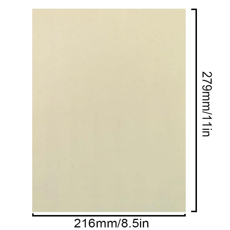 Twlead Yellowish 11inch*8.5inch Security Paper,85g Starch-Free 75% Cotton And 25%