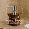 AUSAULAC 2 Pack Real Natural Marble Soap Dispenser with Stainless