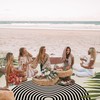 Bohemian Beach Blanket Waterproof Sandproof, 110''×118'' Oversized Sand Free Beach
