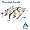 Zinus SmartBase Essential Mattress Foundation with Bamboo Slats, Metal Platform