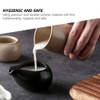 DOITOOL Mini Milk Pot Gravy Pourer Black Porcelain Gravy Boat