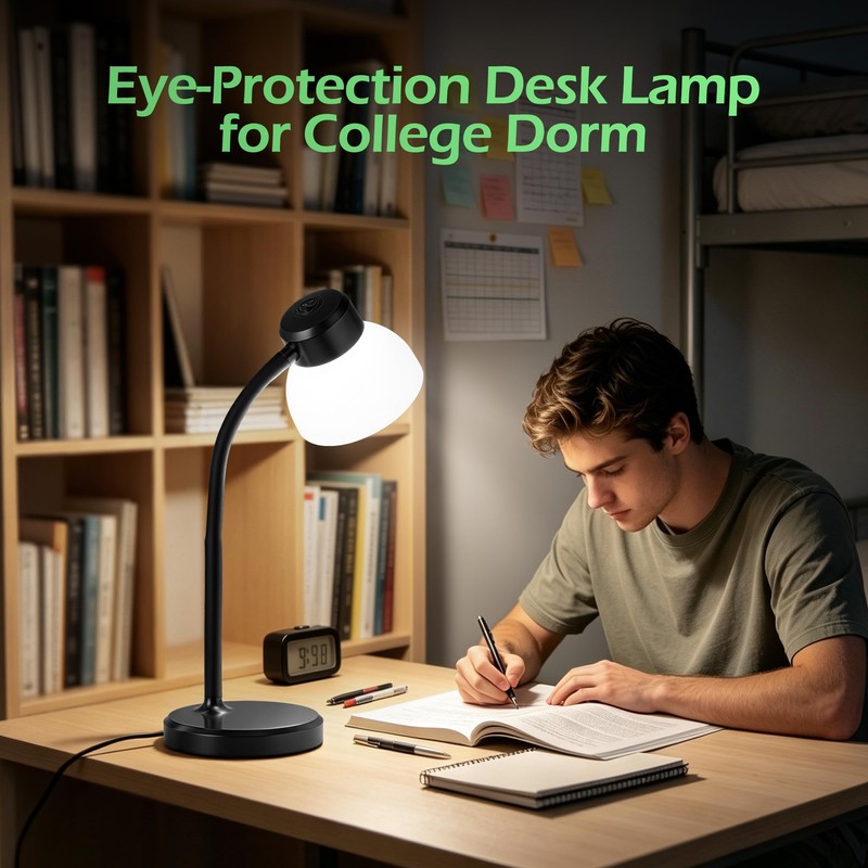 Desk Lamps for Home Office,Small LED Reading Lamp,5000K Eye-Care Desk