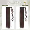 Benehair Straight Ponytail Extension 26 Inches Long Wrap Around Drawstring