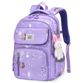ZYUPHY School Backpack Girls Boys 3-6 Class Children's Backpack Primary School Children's Backpack Waterproof Multiple Pockets School Bag Large Capacity Ergonomic Design School Daypack, Starry sky