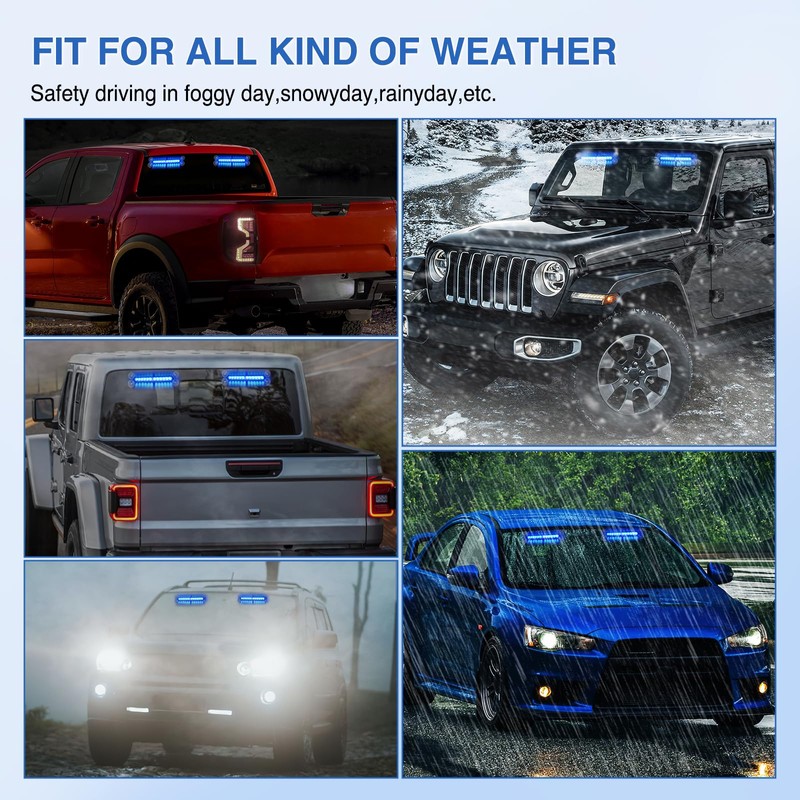 Nilight 24LED Emergency Strobe Traffic Advisor Light Bar 2 in