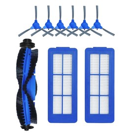 Piezas de repuesto compatibles con eufy Robovac 11S Max, 15C Max, G10, G20, G30, G30 Edge/Hybrid, accesorios con 1 cepillo para polvo rodante, 3 filtros HEPA 4 cepillos laterales