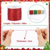JUNEBRUSHS 218 Yards Christmas Metal String (Gold Silver)