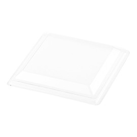 LIDS ONLY: 100-CT Disposable Clear Lids for Large 8-OZ Kova Geometric Cups: Perfect for Serving Desserts, Appetizers, and Snack Samples - Recyclable Plastic Lid, Cups Sold Separately - Restaurantware
