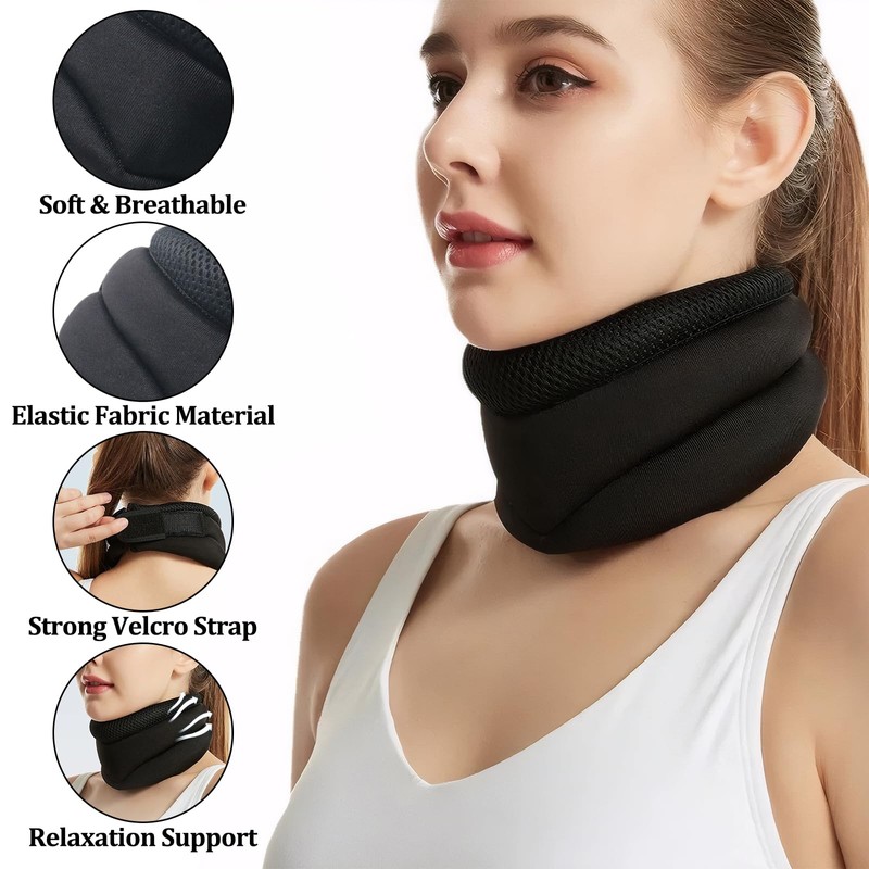 wimony Neck Support for Snoring,Adjustable Neck Brace for Sleeping,Soft and