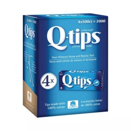 Q-Tip 큐팁 면봉 500개 4팩 Q-tips Cotton Swabs 500ea 4 Packs