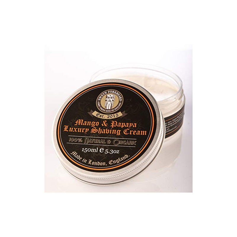 Organic Shaving Cream Mango & Papaya Sweyn Forkbeard 150ml -