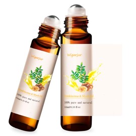 2 Pack Frankincense & Myrrh Essential Oil Blend Oils Roll On - 100% Natural Fragrance Oil, Vitamin C - Lemon - Patchouli & Rosemary - Natural Perfume-10ML