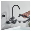 QQAMOGNNK Black Two Mode Kitchen Faucet 304 Steel 360 Rotation