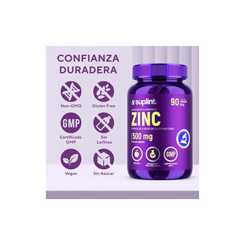 Gluconato de Zinc 50mg con Quinoa – Inmunidad y Piel