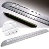 Compass Scale Ruler, Stainless Steel Multifunctional Scale Ruler Protractor Figure