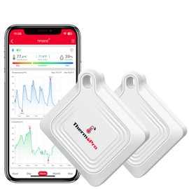 ThermoPro Bluetooth Hygrometer Thermometer for House, 260FT Temperature and Humidity Monitor, Remote App Control Humidity Temperature Sensor, 2-Year Data Storage Export for Greenhouse Room, 2 Pack