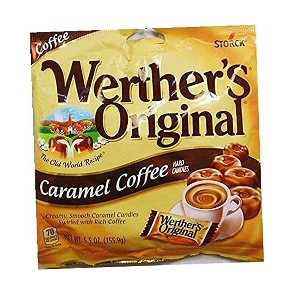Werther's Original Caramel Coffee Hard Candies 70 Calories per Serving (5.5 Ounce, 3-Pack)