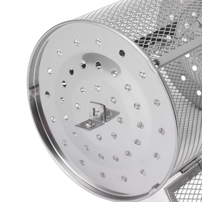 Rolling Grilling Basket Stainless Steel Grill Cage Round Stainless Steel
