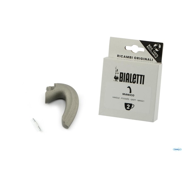 Bialetti Genuine Spare Parts for Moka Induction 2 Cup Gray Handle Genuine Replacement Part