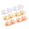PACKOVE 3Pairs Silicone Toe Separators Bunion Pads for Overlapping Toes