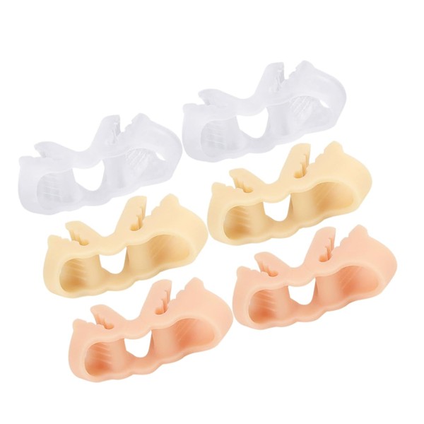 PACKOVE 3Pairs Silicone Toe Separators Bunion Pads for Overlapping Toes