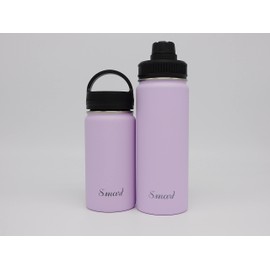 Smart Cold Insulated Bottle, 11.8 fl oz (350 ml) / 16.9 fl oz (500 ml), Office Work, Lightweight, Thermos, Small, Mini Size, Coffee, Tea Sports, Drink, Deskwork, Simple, My Bottle (Pale Purple, 11.8
