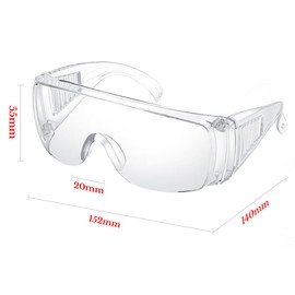 2pcs Clear Safety Goggles Glasses Eye Protection Work Lab Dust Clear Lens