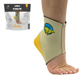 Tuli’s Cheetah Heel Cup with Compression Sleeve for Sever’s Disease and Heel Pain for Gymnasts and Dancers, Large