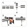 6ft Bar Foot Rail Kit for Kitchen Island Indoor Outdoor,