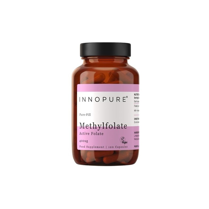 INNOPURE L-Methylfolate Folate 400mcg (No Fillers or Binders) Pure-Fill Supplement