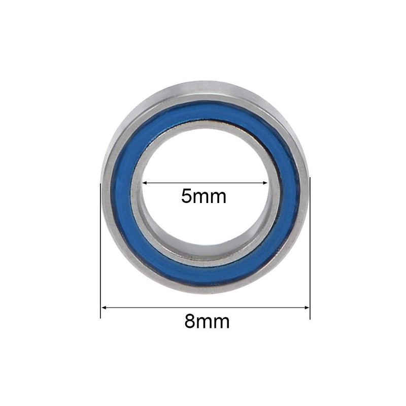 sourcing map MR85-2RS Deep Groove Ball Bearing 5x8x2.5mm Double Sealed
