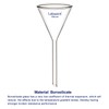 Labasics 2-Pack Glass Heavy Wall Funnel Borosilicate Glass Funnel, Short