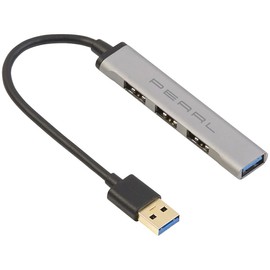 PEARL USB Splitter: USB Hub with 4 Ports, 1x USB 3.0, 3x USB 2.0, up to 5 Gbps, Aluminium (Multiple USB, USB 4 Compartment, Passive Hubs 3 0 2 0)